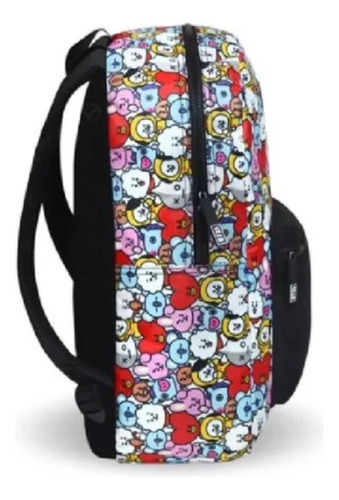 Mochila De Costa Juvenil Bt21 Preta - Clio Style