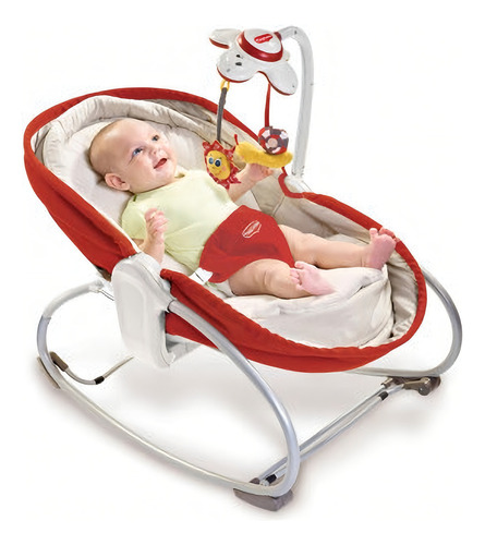 Cadeira de balanço para bebês Tiny Love Cozy Rocker Napper vermelha