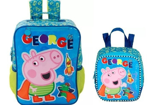 Kit Mochila Costas M Lancheira George Pig Lets Peppa Xeryus