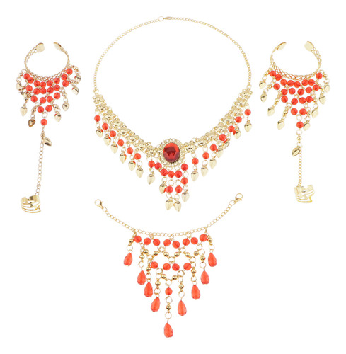 Joyas De De Baile Collar + Cadena De Cabeza + Pulsera