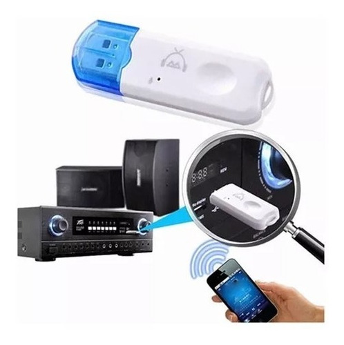 Receptor Bluetooth Usb Inalambrico Para Audio Bafles Autos (Usado)