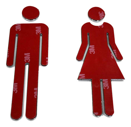 2x Hombre Y Mujer Set Wc Aseo Baño Aseo Señales De Puerta