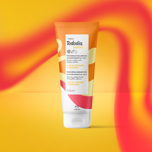 Creme Corporal Natura Tododia 200ml Flor Gengibre Tangerina Flor De Gengibre E Tangerina