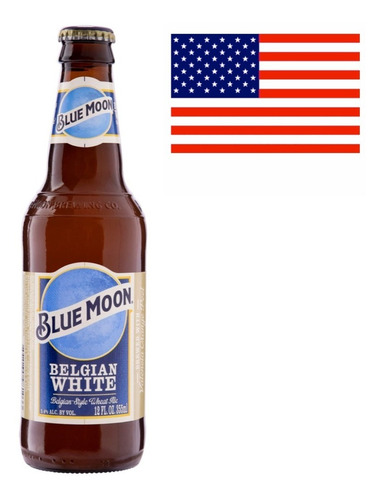 Cerveja Importada Blue Moon Belgian White Garrafa 355ml Eua