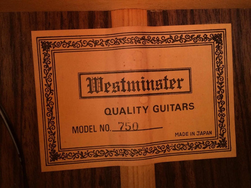 Guitarra Japonesa Westminster Firmada Por Paco De Lucia