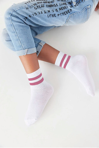Pack X6 Pares Medias Algodón Old School Lineas Retro Vintage