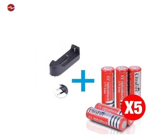 Cargador De Pilas Recargables + Pilas 3.7v Li-ion 18650