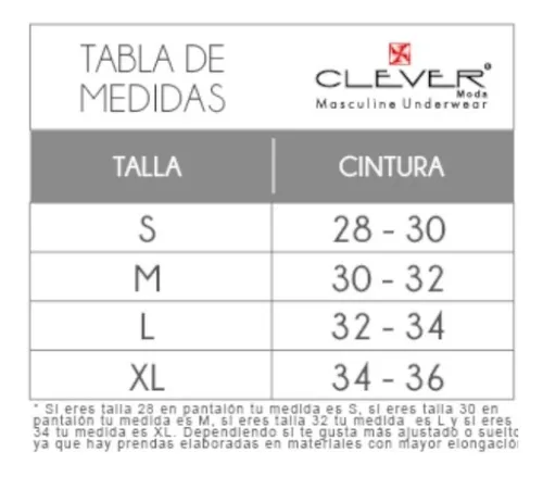 Tallas de ropa interior para hombre sale