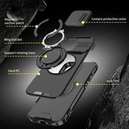 Funda Case Para iPhone Magsafe Uso Rudo De Protector Camara
