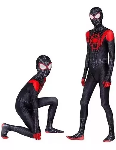 Disfraz de Spiderman de Miles Morales para niños, mono de Cosplay