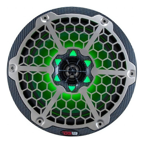 Par Parlantes 8 Pulgadas Marinos Ds18 Led Rgb Nauticos Cf8 Color Negro