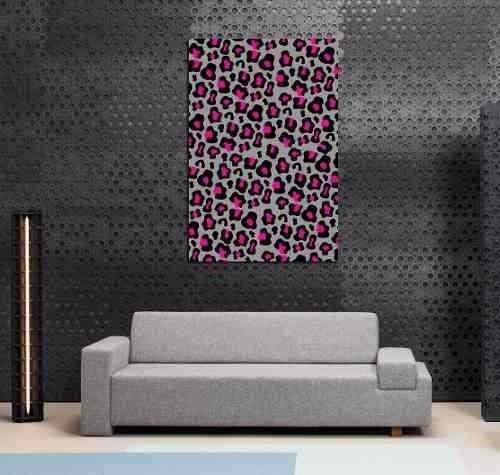 Cuadro 50x75cm Animal Print Leopardo Pink Rosa