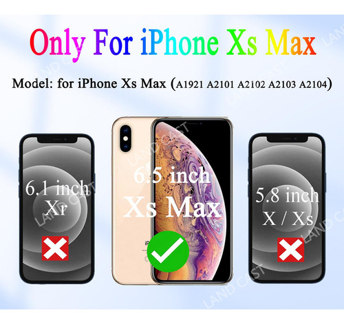 Pantalla táctil Land Cast para iPhone XS Max color negro IPS LCD 6.5'' LC-XSmax-0106-001