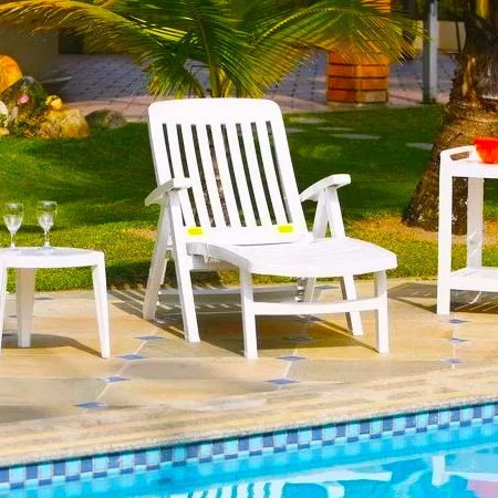 Cadeira Espreguiçadeira Praia Jardim Piscina Reclinável