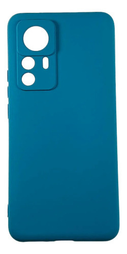 Case Capinha Silicone Premium Para Xiaomi Mi 12t / 12t Pro Cor Azul Piscina