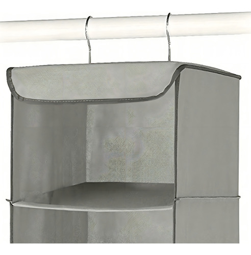 Whitmor 5 Section Closet Organizer Hanging Shelves With Color Gris