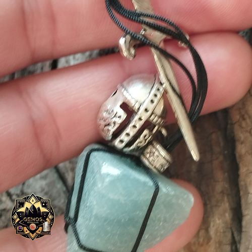 Llavero Onix Cielo Dije Guerrero Gemos Minerales Artesanias Celeste