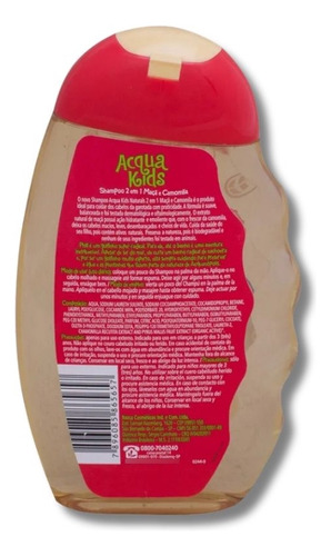 Shampoo Infantil Acqua Kids 250ml 2 Em 1 Maçã E Camomila