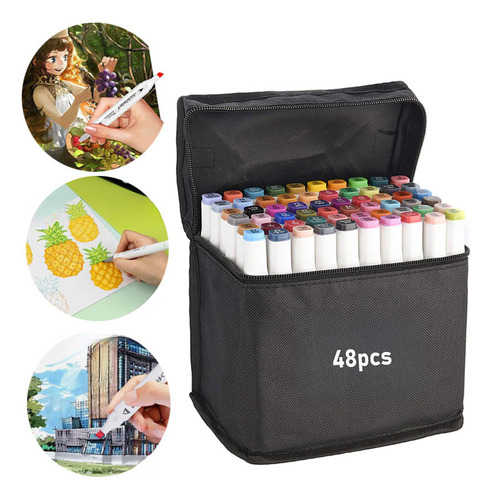 Conjunto De 48 Kits De Pincéis, Marcadores Macios De Ponta F