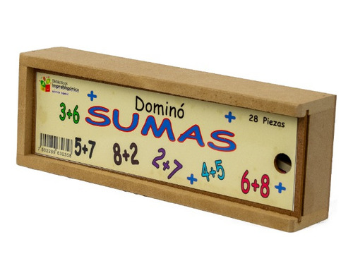 Dominó Didáctico De Madera Sumas