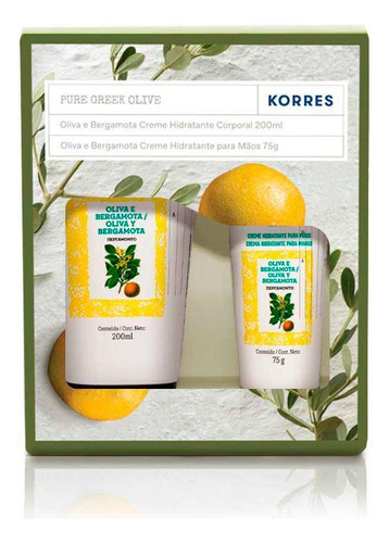  Korres Kit Greek Olive Hidrat. Corpo 200ml E Hidrat. Mãos