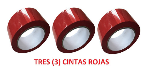 Imagen 3 de 5 de Cinta Roja Adhesiva X 3 Unidades