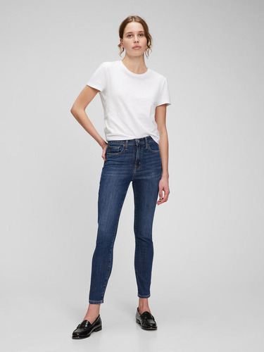 Jeans Mujer Gap Skinny Medium Indigo Azul Oscuro