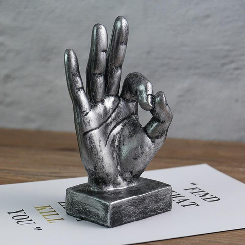 . Escultura De Escritorio De Mano De Gesto De Mano De 3