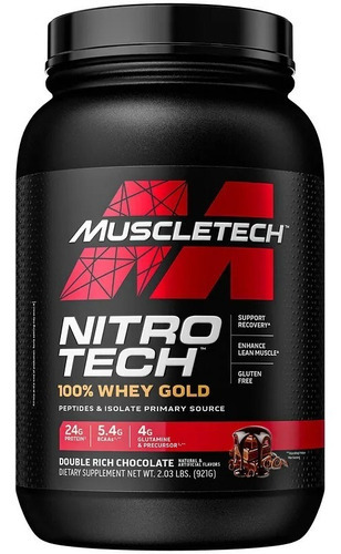  Nitro Tech Whey Gold Muscletech 2 Lbs Double Rich Chocolate