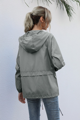 Chamarra Impermeable Mujer Ligera Con Capucha - Senderismo