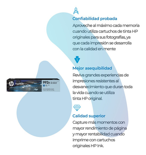 Cartucho Pagewide Hp 992x (m0j91al) Cyan 16000 Páginas