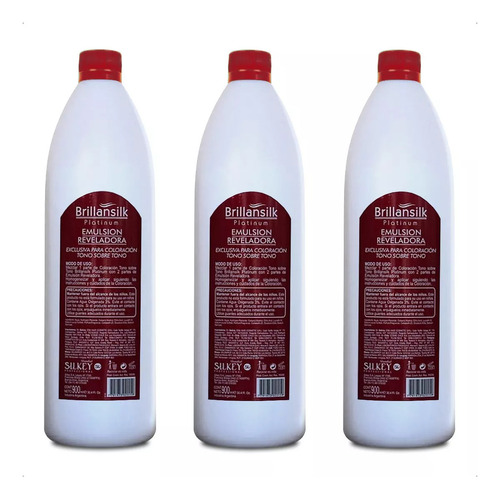 Kit Emulsión Reveladora Brillansilk Platinum 3u 900ml