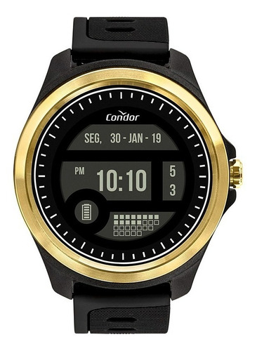 Relógio Condor Masculino Digital Esportivo Dourado Original