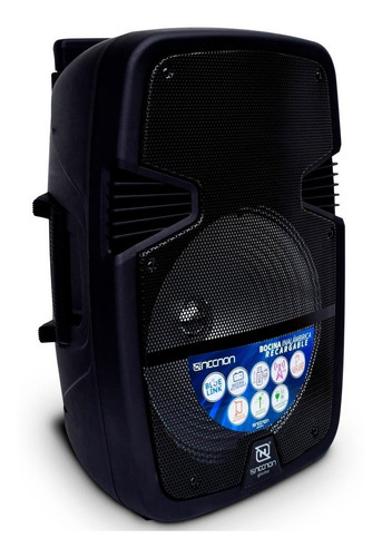 Bafle Amplificado 15 Pulgadas Bluetooth Profesional Necnon C