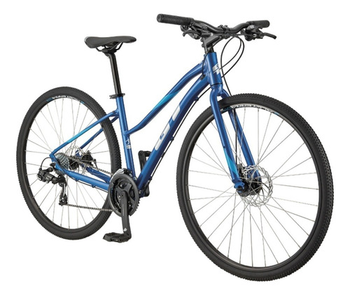 Bicicleta Paseo Gt Transeo Talle S Rodado 28 Cuadro Aluminio Color Azul