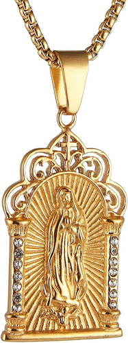 Asalways 18k Gold Plated Miraculous Medal Charm Blessed Our 