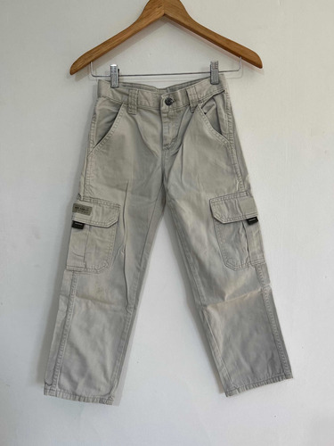 Wrangler-pantalón Slim Cargo Niñobeige Con Detalles