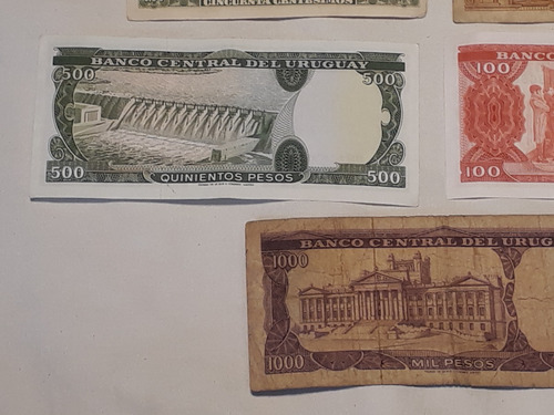 Billetes Antiguos Uruguay Pesos Moneda Nacional Son 5