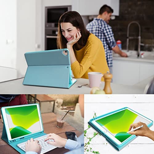 Funda Con Teclado Kbcase / Para iPad 10.2 / Lake Blue