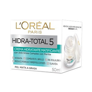 Loreal Paris Hidra Total 5 Piel Mixta A Grasa Cuidado Diario