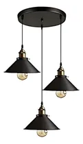 Comprar Lampara Colgante Vintage Negra 3 Focos Tipo Campana Dispar