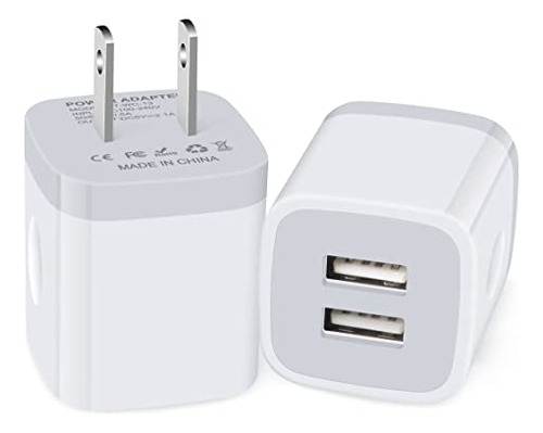 Bloque De Cargador Rápido De Pared Usb De Doble Puerto 2.1a