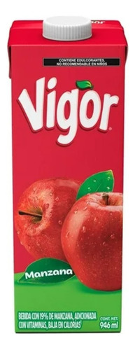 8 Pza Bebida Vigor Manzana 946 Ml