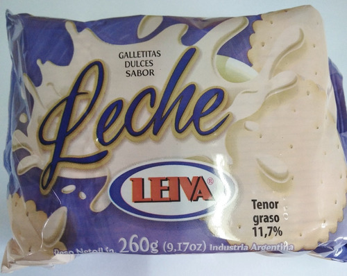 Galletitas Leiva Dulces Sabor Leche 260 Grs