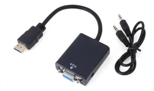 Cable Conversor Adaptador Hdmi A Vga Con Audio 35mm