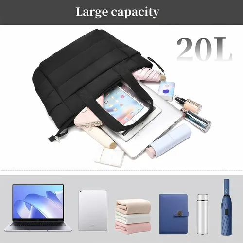 Bolso Tote Gran Capacidad Versátil Para Trabajo Y Viaje