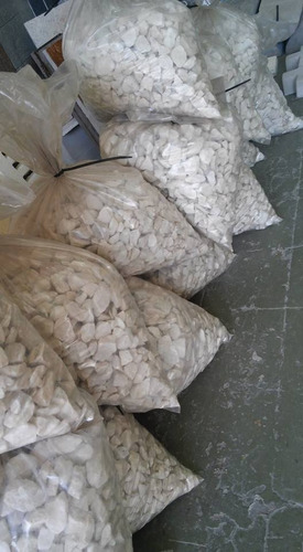 Piedra Granza Piedra Mármol Partida Blanca 20kg Jardin Deco