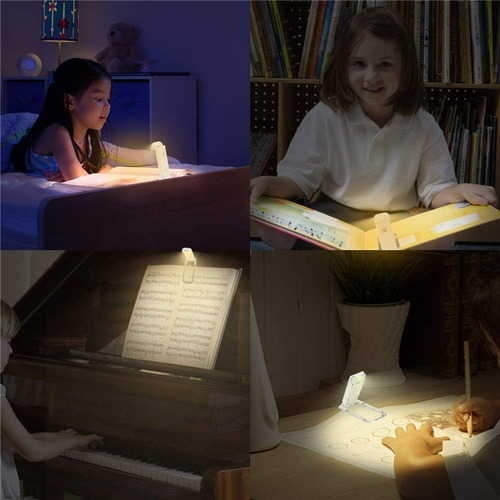 2 Luces De Clip De Libro De Lectura Cargables Luz De Clip De