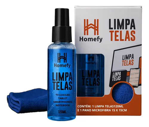 Kit Limpa Telas Notebook Celulares Homefy + Pano Microfibra