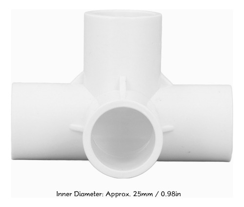Conector De Tubo Acodado De Pvc De 4 Vías, 4 Piezas